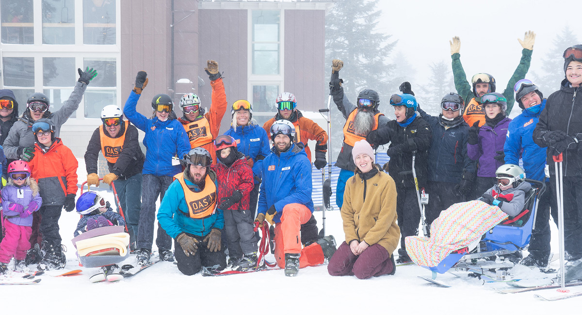 Skiing on Mt. Ashland with Oregon Adaptive Sports